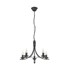 Lampa wisząca Lucy czarna 5 x E14 Lamkur