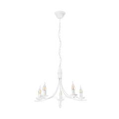 Lampa wisząca Lucy biała 5 x E14 Lamkur