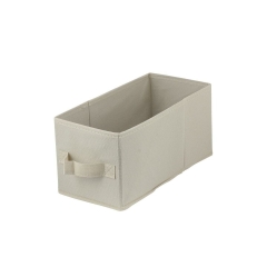 Pudełko tekstylne Spaceo Kub 15 x 31 x 15 cm kremowe