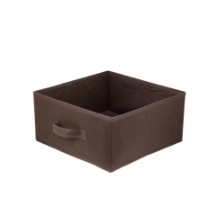 Pudełko tekstylne Spaceo Kub 31 x 31 x 15 cm brązowe
