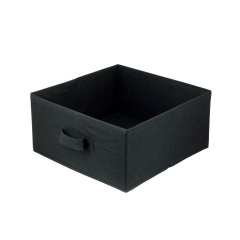 Pudełko tekstylne Spaceo Kub 31 x 31 x 15 cm czarne