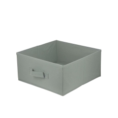 Pudełko tekstylne Spaceo Kub 31 x 31 x 15 cm jasnoszare