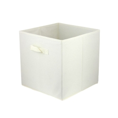Pudełko tekstylne Spaceo Kub 31 x 31 x 31 cm białe