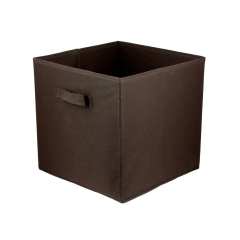 Pudełko tekstylne Spaceo Kub 31 x 31 x 31 cm brązowe