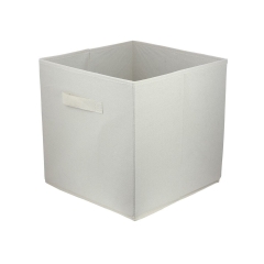 Pudełko tekstylne Spaceo Kub 31 x 31 x 31 cm kremowe