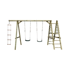 Huśtawka drewniana dla dzieci KOALA 2 szer. 384 x gł. 206 x wys. 225 cm SOBEX