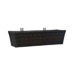 Skrzynka balkonowa 62x21 cm technorattanowa brązowa
