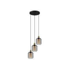 Lampa wisząca Chisle czarna 3 x E27 Eglo