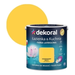 Farba lateksowa Dekoral Łazienka i Kuchnia żółty szafranowy 2,5 l