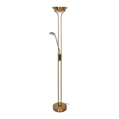 Lampa podłogowa LED GoodHome Pulmoz mosiądz
