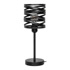 Lampa stołowa GoodHome Gabon 1-punktowa E27 czarny mat