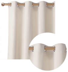 Zasłona Zaciemniająca Kremowa 140x280 Przelotki Kółka