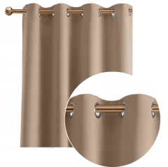 Zasłona Zaciemniająca Beżowa 140x280 Przelotki Kółka