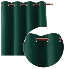 Zasłona Zaciemniająca Zielona 140x260 Przelotki Kółka