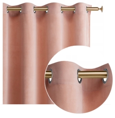 Zasłona Welurowa Welwet Velvet Pudrowy róż 140x280 Przelotki Kółka