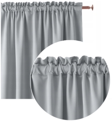 Zasłona Zaciemniająca Szara jasna 140x250 Taśma Żabki