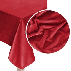 Czerwony Obrus Welurowy Velvet 40x180