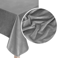 Popielaty Obrus Welurowy Velvet 40x180