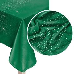 Butelkowa Zieleń Obrus Welurowy Velvet z kryształkami 40x180