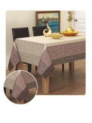 nowoczesny obrus plamoodporny 140x350 fiori brązowy