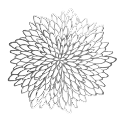 Srebrna Okrągła Podkładka na Stół Kuchenna Na Stół AURA
