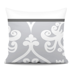 Szara Poszewka Do Narzuty 45x45 GLAMOUR