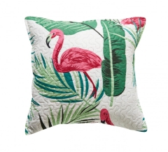 Zielona Poszewka Do Narzuty 45x45 FLAMINGOS