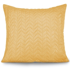 Musztardowa Poszewka Velvetowa Do Narzuty 45x45