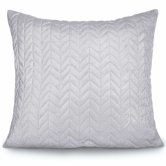 Szara Poszewka Velvetowa Do Narzuty 45x45
