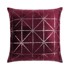 Bordowa Poszewka Velvetowa Do Zasłony 45x45