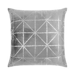 Popielata Poszewka Velvetowa Do Zasłony 45x45