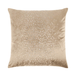 Beżowa Poszewka Velvetowa Do Zasłony 45x45
