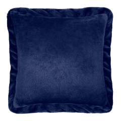 Granatowa Poszewka z Falbanką 40x40