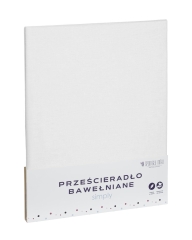 Białe Prześcieradło Bawełniane 220x240 Jednokolorowa