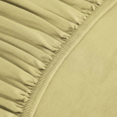 Żółte Prześcieradło Jersey Z Gumką 160x200