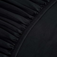 Czarne Prześcieradło Jersey Z Gumką 160x200