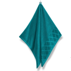 Ciemny Turkus Ręcznik Bawełniany 30x30 Welur 500g/2 SILKY
