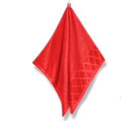 Czerwony Ręcznik Bawełniany 30x30 Welur 500g/2