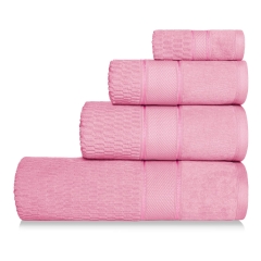 Pudrowy Ręcznik Welurowy Velvet 70x140 100% bawełna