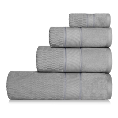 Szary Ręcznik Welurowy Velvet 70x140 100% bawełna szybkoschnący NA PREZENT