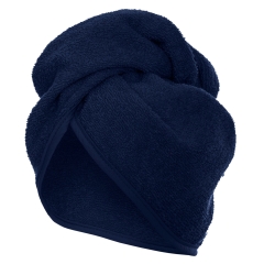 Granatowy Turban Ręcznik Do Włosów