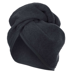 Szybkoschnący Grafitowy Turban Ręcznik Do Włosów na Głowę zapięcie button