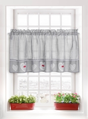 Szara Zazdrostka Firana do Kuchni 60x150