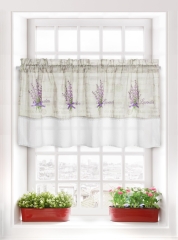 Beżowa Zazdrostka Firana do Kuchni 60x150
