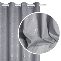 Grafitowa zasłona gotowa 140x250 Maroko