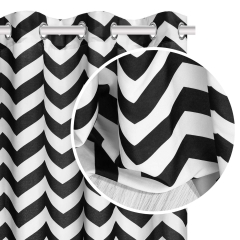 zasłona Zygzak 140x250 czarna