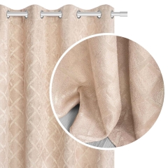 kremowa zasłona zaciemniająca blackout 140x250 gross żakardowa