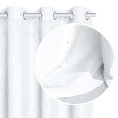 Biała Zasłona z kryształkami Do Salonu 140x250