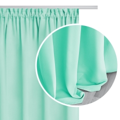 Miętowa Zasłona Zaciemniająca Na Taśmie Blackout 140x250 HOLD