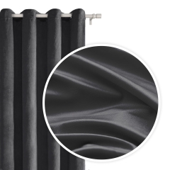 Grafitowa Elegancka Zasłona Welurowa Velvet Do Salonu 140x250 VELVET